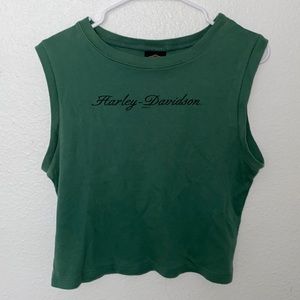Green Harley Davidson Muscle Tee